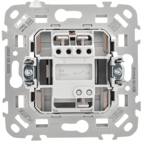 FLITE Выключатель 1-клавишный 10А ВС11-1-0-ФлЖ жемчуг IEK - фото 6
