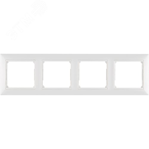 Рамка 4-местная белый VALENA - фото 3