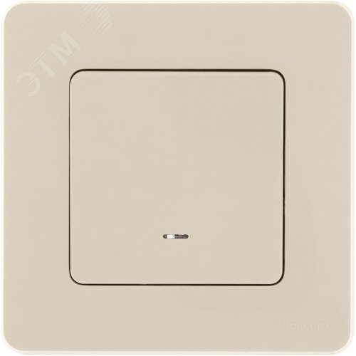 Выключатель 1-клавишный с подсветкой/индикацией 10АХ безвинтовое крепление слоновая кость INSPIRIA - фото 6