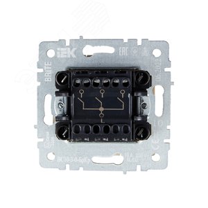 BRITE Выключатель трехклавишный 10А ВС10-3-0-БрКр бежевый - фото 5