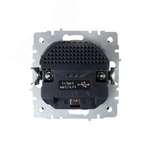 BRITE Розетка с заземлением с защитными шторками 16А с USB A+A 3,1А РЮш10-2-БрМ маренго - фото 4