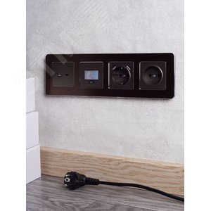 BRITE Розетка USB A+C 18Вт РЮ11-1-БрТБ темная бронза - фото 8