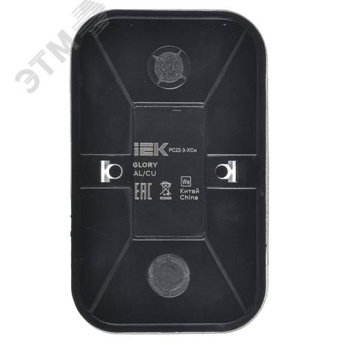 GLORY Розетка 2-местная для открытой установки с заземлением без защитных шторок 16А РС22-3-ХСм сталь матовый IEK - фото 5