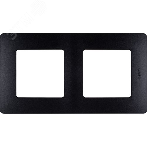 Рамка 2-местная антрацит ETIKA - фото 3