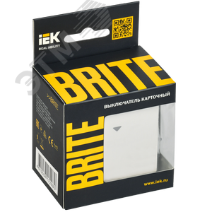 BRITE Выключатель карточный 30А ВС10-1-8-БрБ белый IEK - фото 2