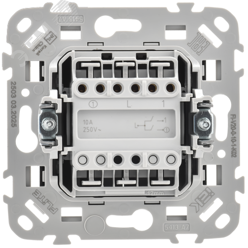FLITE Выключатель 2-клавишный 10А ВС12-1-0-ФлЧ черный IEK - фото 5