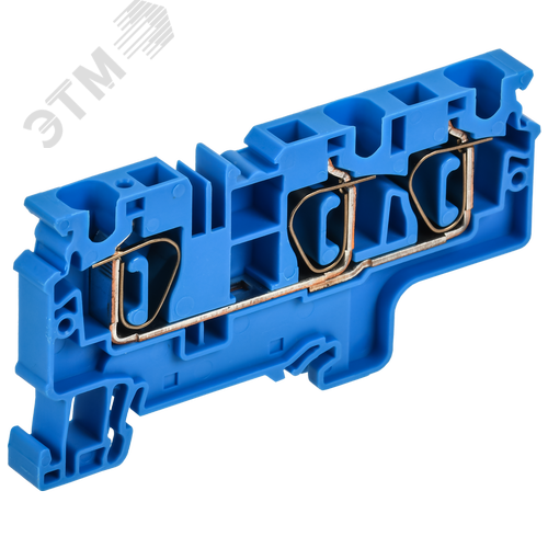 ARMAFIX Клемма пружинная CX6-3 BU 6мм2 трехконтактная синяя IEK - фото 2