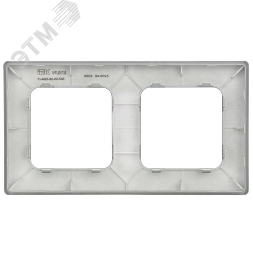 FLITE CLASSIC Рамка 2-местная РУ-2-К-ФлС серый IEK - фото 5