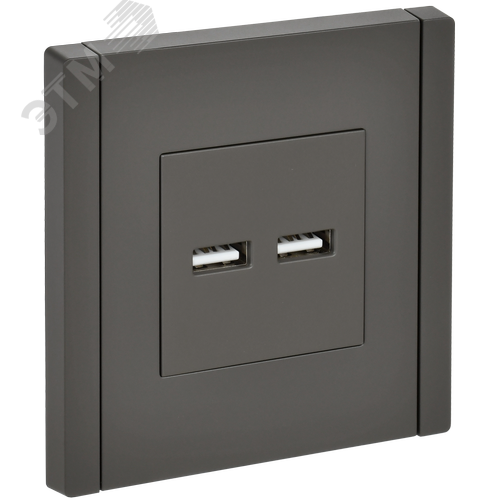 FORTE&PIANO Розетка USB A+A 3,1А FP349 серый IEK - фото 1