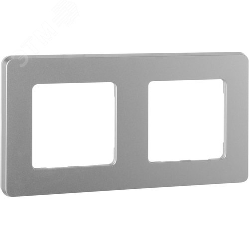 Рамка 2-местная алюминий INSPIRIA - фото 1