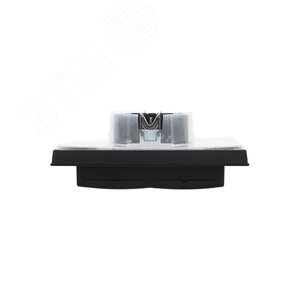 BRITE Розетка двойная с заземлением с защитными шторками и крышкой 16А в сборе IP44 РСбш12-3-44-БрЧ черный - фото 8