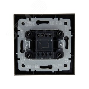 BRITE Выключатель одноклавишный 10А в сборе ВСР10-1-0-БрШ шампань IEK - фото 5