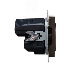 BRITE Розетка с заземлением с защитными шторками 16А с USB A+A 2,1А РЮш10-1-БрТБ бронза - фото 3