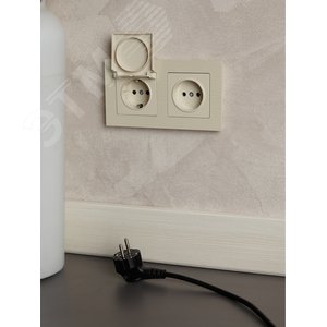 BRITE Рамка 2 поста РУ-2-Бр бежевый рифленый IEK - фото 5