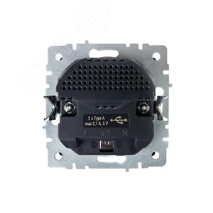 BRITE Розетка с заземлением с защитными шторками 16А с USB A+A 2,1А РЮш10-1-БрЧ черный - фото 4