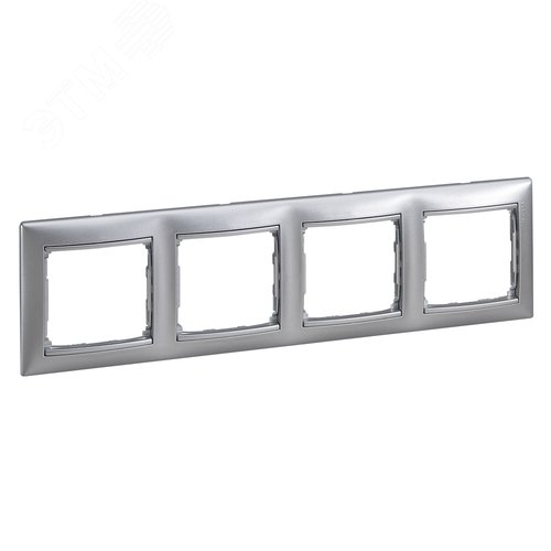 Изображение товара Рамка 4-местная алюминий VALENA (шт)