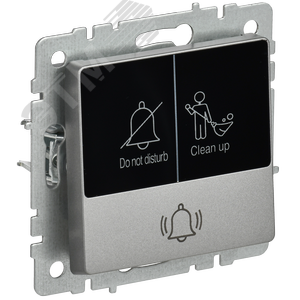 BRITE Кнопка звонка с индикацией для отелей 10А ВС10-1-9-БрС сталь IEK - фото 1