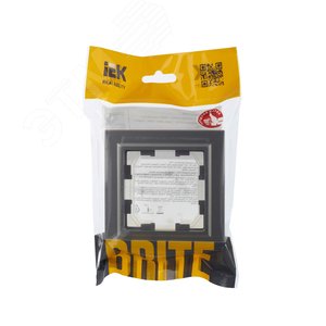 BRITE Рамка 1 пост IP44 РУ-1-БрС-44 сталь - фото 5