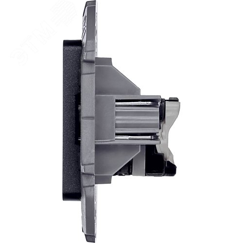Розетка компьютерная RJ45 категория 5Е UTP антрацит INSPIRIA - фото 6