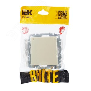BRITE Розетка с заземлением с защитными шторками и крышкой 16А IP44 РСбш10-3-44-БрКр бежевый - фото 3