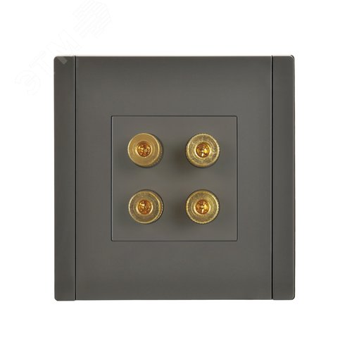 FORTE&PIANO Аудиорозетка 4-местная FP339 серый IEK - фото 2