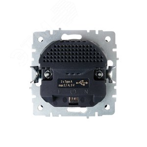 BRITE Розетка с заземлением с защитными шторками 16А с USB A+A 3,1А РЮш10-2-БрТБ бронза - фото 4