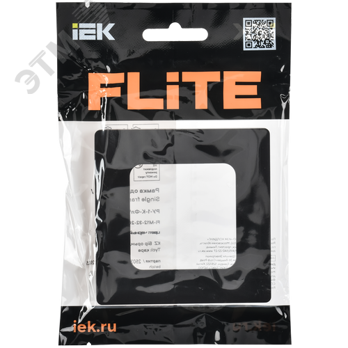 FLITE CLASSIC Рамка 1-местная РУ-1-К-ФлЧ черный IEK - фото 2