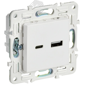 SKANDY Розетка USB A+C 18Вт SK-R13W арктический белый IEK - фото 1