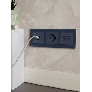 BRITE Рамка 3 поста РУ-3-2-Бр стекло маренго матовый IEK - фото 5