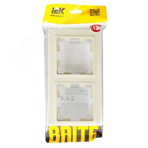 BRITE Рамка 2 поста IP44 РУ-2-БрКр-44 бежевый - фото 5
