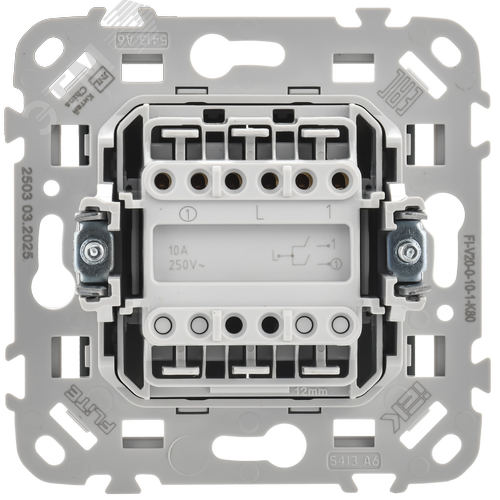 FLITE Выключатель 2-клавишный 10А ВС12-1-0-ФлМА мокрый асфальт IEK - фото 6