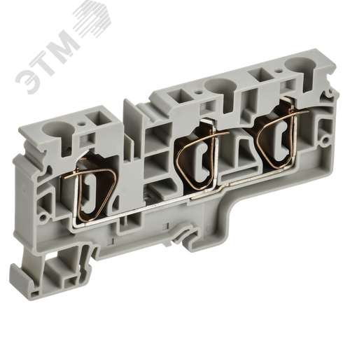 ARMAFIX Клемма пружинная CX10-3 10мм2 трехконтактная серая IEK - фото 1