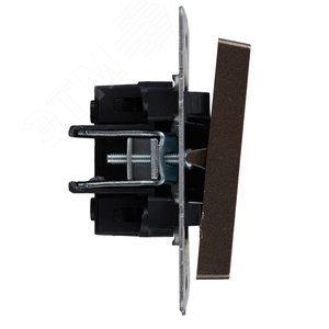 BRITE Выключатель двухклавишный проходной 10А ВС10-2-6-БрТБ темная бронза - фото 3