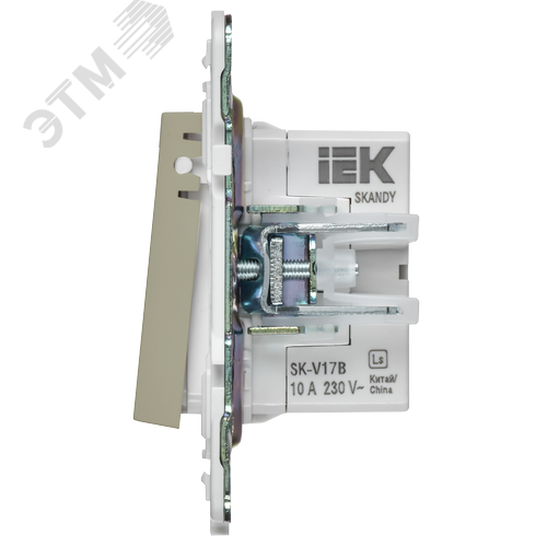 SKANDY Кнопка звонка с индикацией для отелей 10А SK-V17B бежевый IEK - фото 7