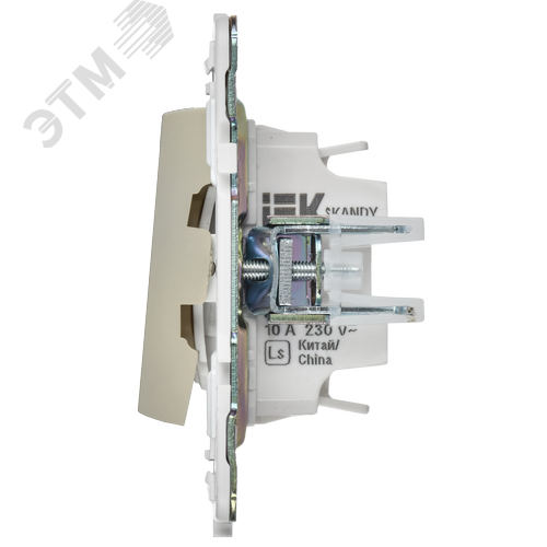 SKANDY Выключатель 2-клавишный с индикацией для отелей 10А SK-V16B бежевый IEK - фото 6