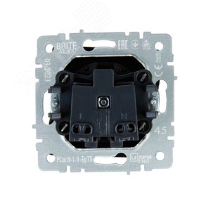 BRITE Розетка без заземления без защитных шторок 10А РС10-1-0-БрТБ темная бронза - фото 4