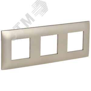 SKANDY Рамка 3-местная SK-F03Sh шампань IEK - фото 1