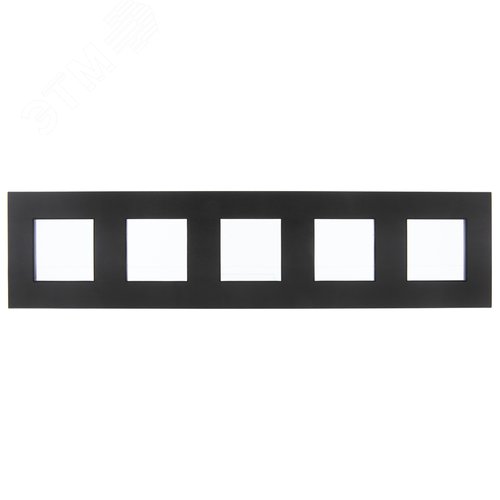 SKANDY Рамка 5-местная SK-F35Bl металл черный IEK - фото 3