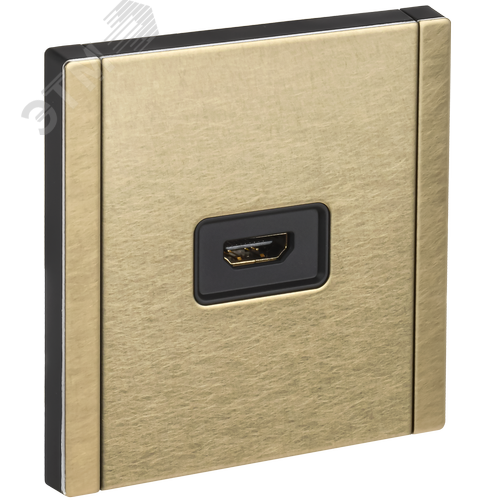 Изображение товара FORTE&PIANO Розетка HDMI FP640M металл шампань IEK (шт)