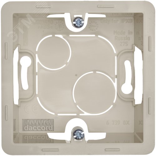 Коробка для накладного монтажа 1-местная слоновая кость INSPIRIA - фото 4