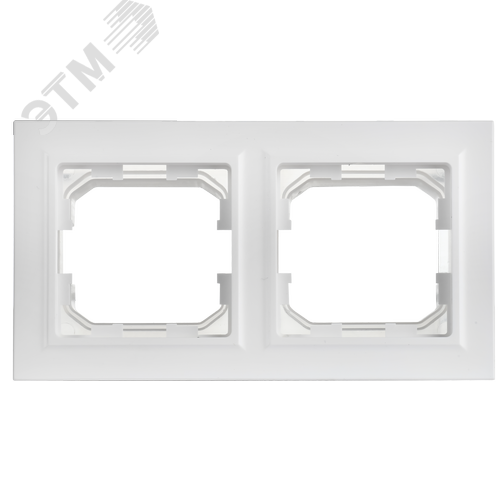 BRITE Рамка 2-местная IP44 РУ-2-БрАБ-44 арктический белый IEK - фото 4
