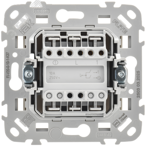 FLITE Выключатель 2-клавишный 10А ВС12-1-0-ФлШ шампань IEK - фото 6