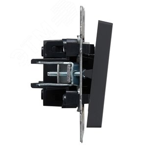 BRITE Выключатель одноклавишный проходной с индикацией 10А ВС10-1-7-БрГ графит IEK - фото 3