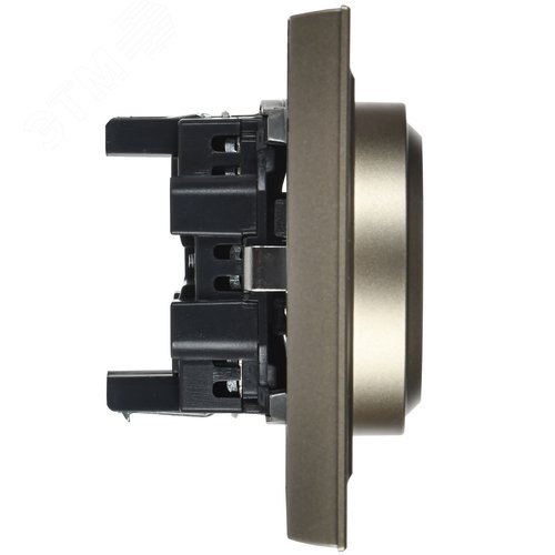 BRITE Розетка двойная с заземлением без защитных шторок 16А в сборе РС12-3-БрШ шампань - фото 8