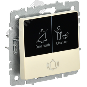 BRITE Кнопка звонка с индикацией для отелей 10А ВС10-1-9-БрКр бежевый IEK - фото 1
