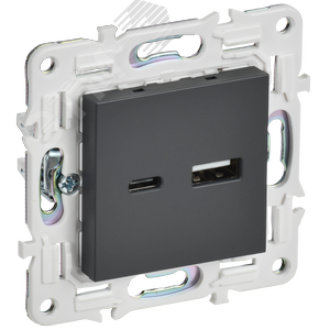 SKANDY Розетка USB A+C 3,1А SK-R14T титан IEK - фото 1