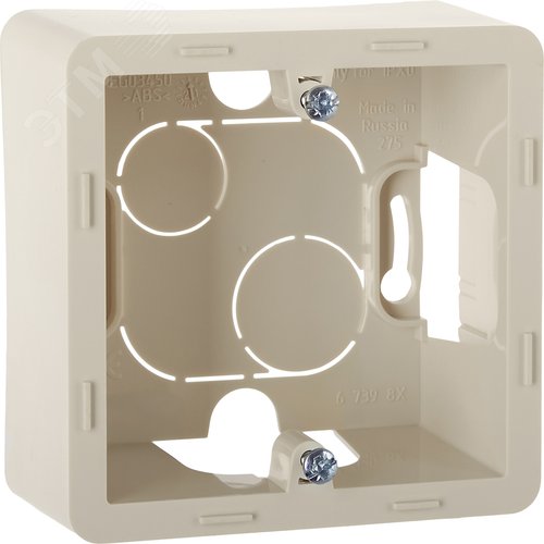 Коробка для накладного монтажа 1-местная слоновая кость INSPIRIA - фото 1