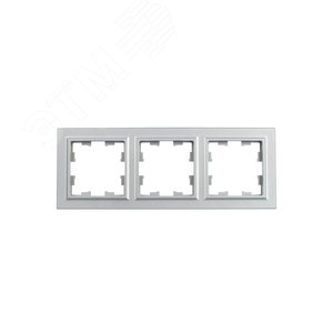 BRITE Рамка 3 поста РУ-3-БрА алюминий - фото 3