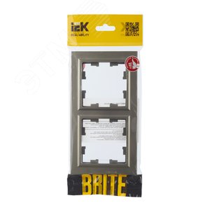 BRITE Рамка 2 поста РУ-2-БрШ шампань - фото 5