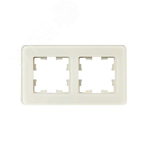 BRITE Рамка 2 поста РУ-2-2-Бр стекло песчаный RE IEK - фото 2